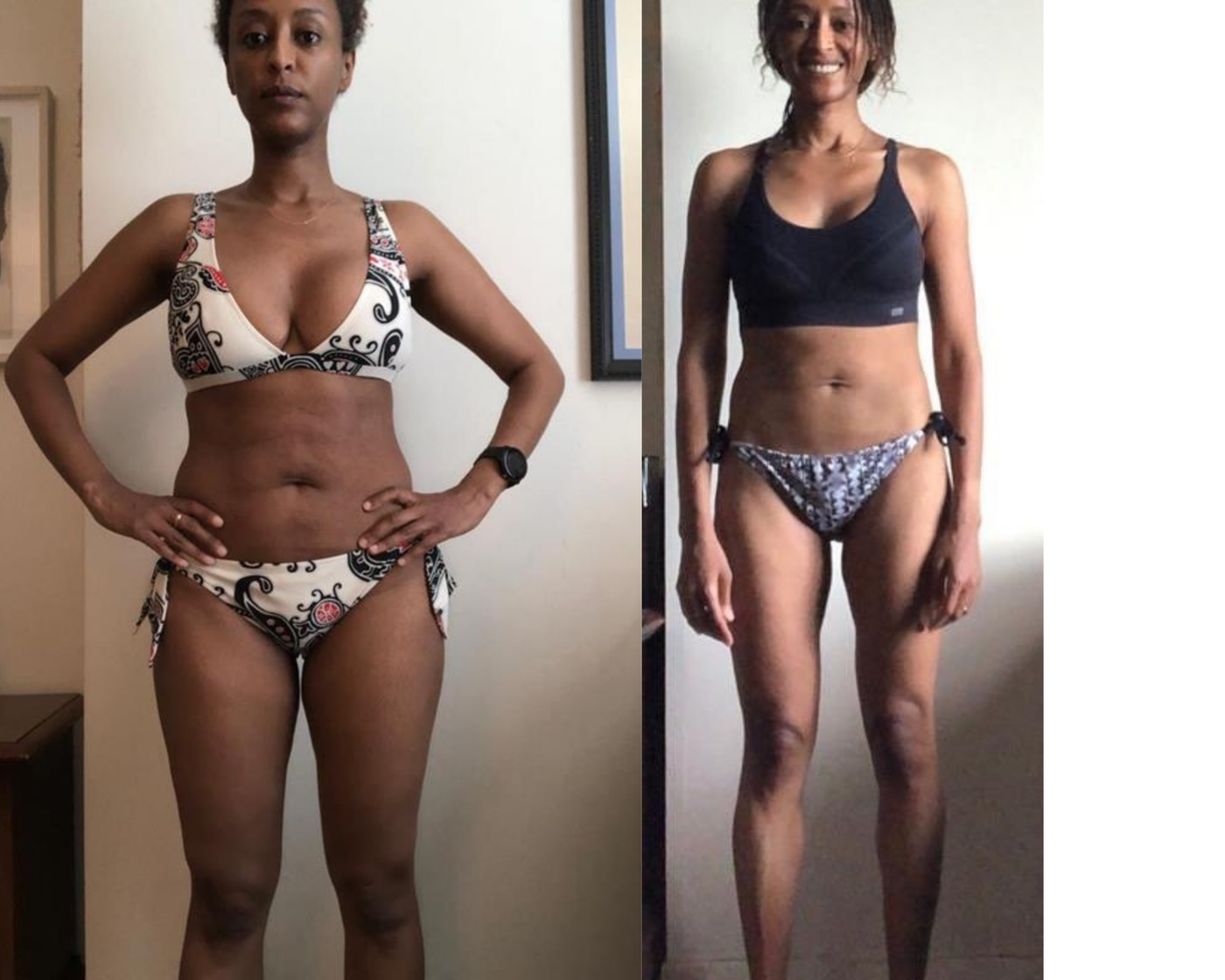 Client before and after transformation